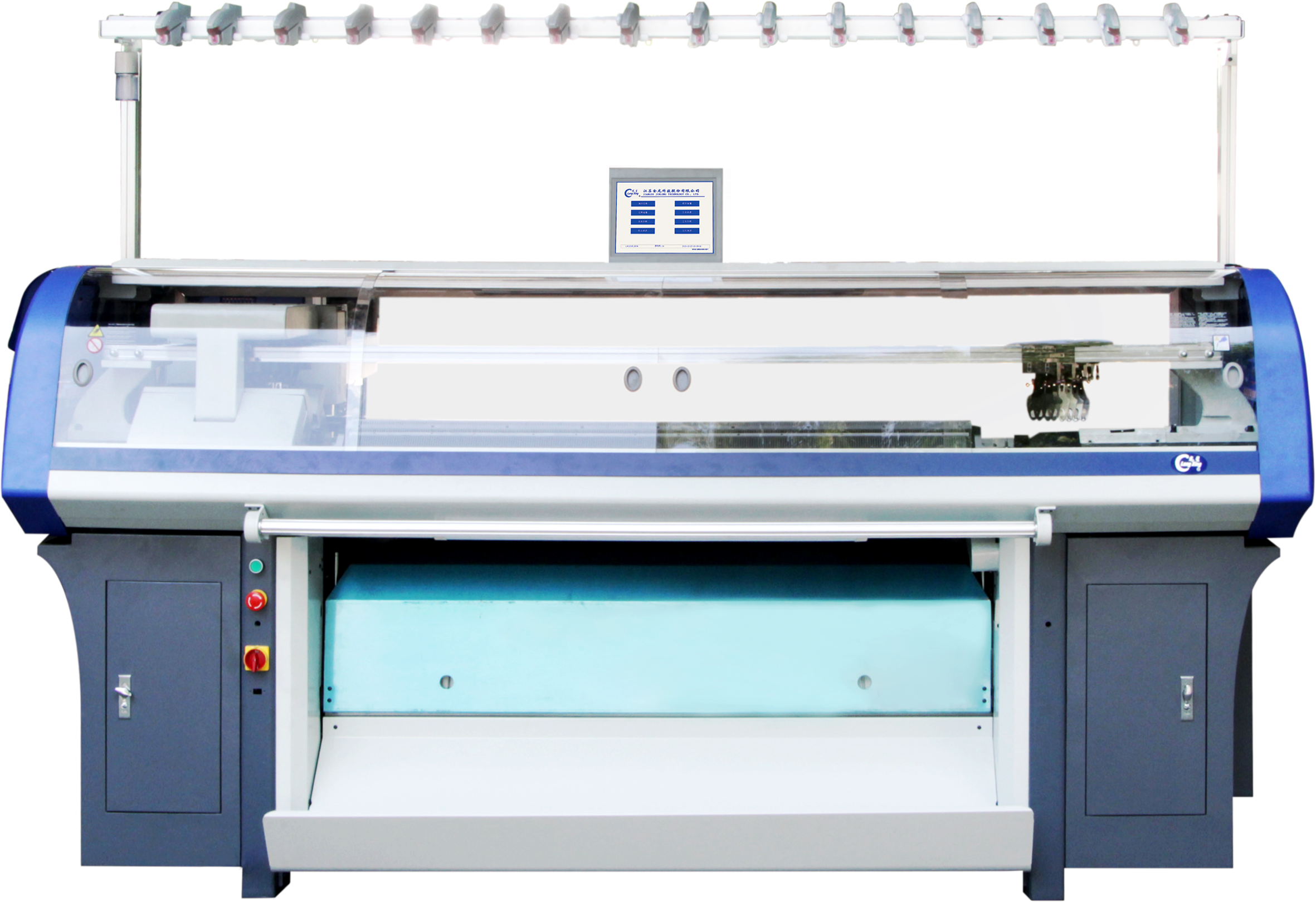 Computerized flat knitting machine futher